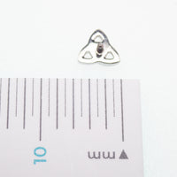 Titanium Celtic Knot labret piercing earrings in 14g, 16g, and 18g with flatback design by Body Clickers.