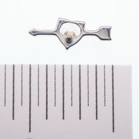 Titanium CZ arrow through a heart flatback labret piercing earring by Body Clickers, 18g, 6mm, stainless steel jewelry