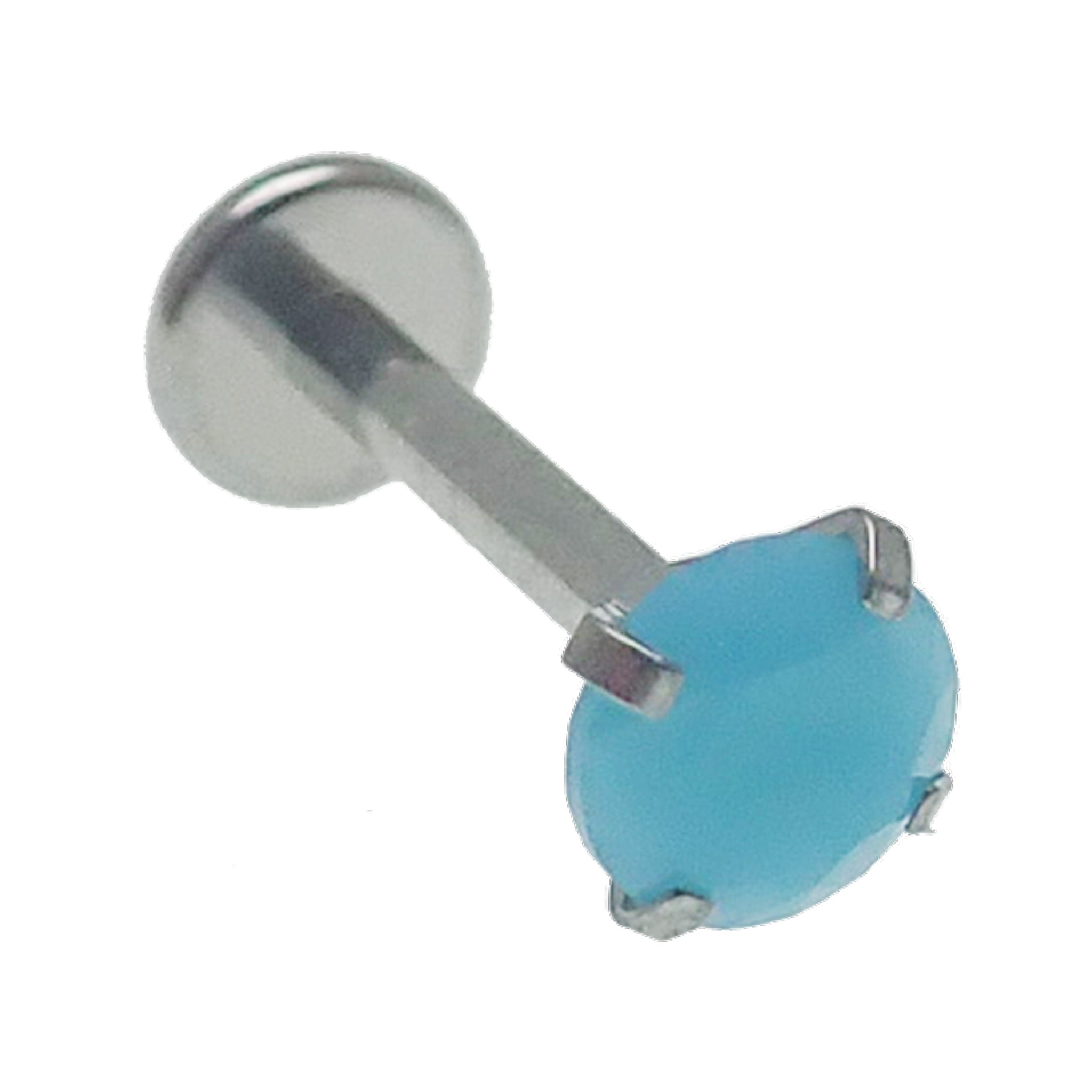 Opalite Trio Implant Titanium Flatback 18g, 16g, 14g - Body Clickers Body Jewelry