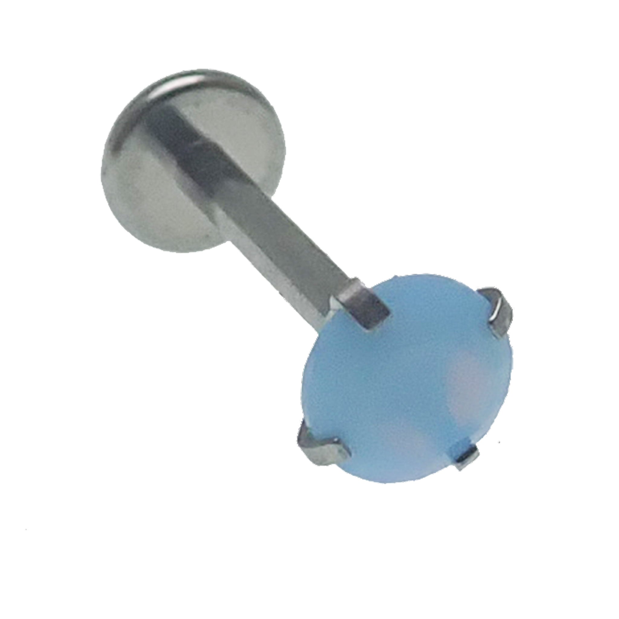 Opalite Trio Implant Titanium Flatback 18g, 16g, 14g - Body Clickers Body Jewelry