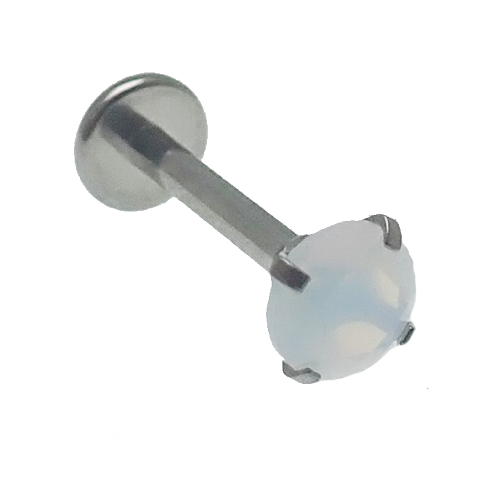 Opalite Trio Implant Titanium Flatback 18g, 16g, 14g - Body Clickers Body Jewelry