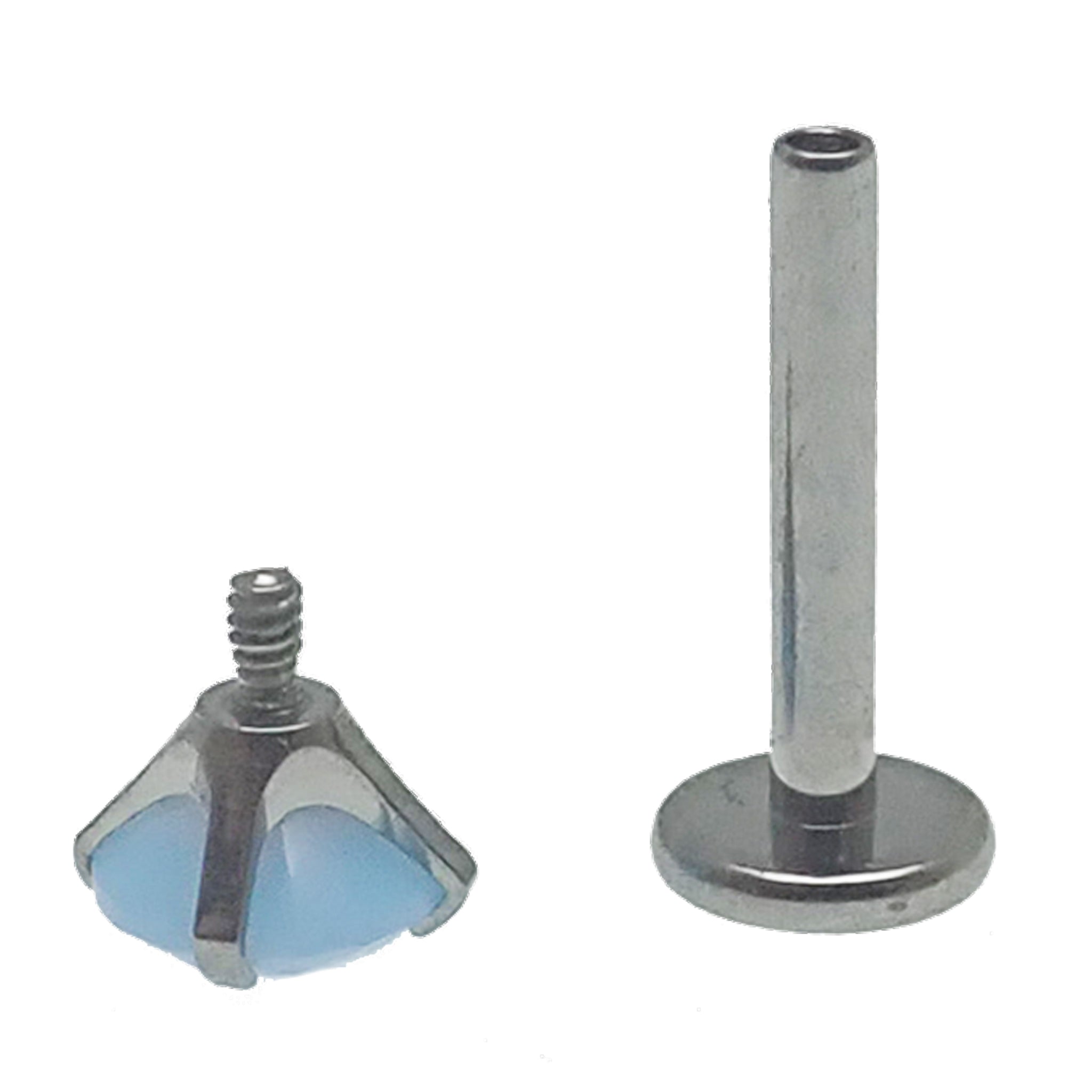 Opalite Trio Implant Titanium Flatback 18g, 16g, 14g - Body Clickers Body Jewelry