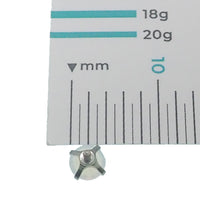 Opalite Trio Implant Titanium Flatback 18g, 16g, 14g - Body Clickers Body Jewelry