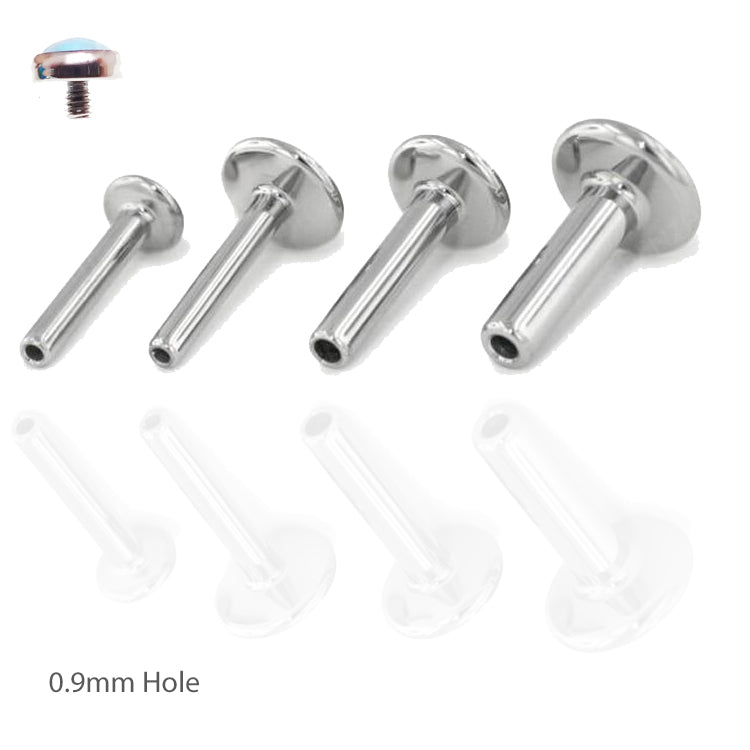 Implant Titanium Mandala CZ Flatback Piercing 18g, 16g, 14g