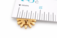 Implant Titanium CZ Sunrise Flatback Piercing, Internally Threaded 18g, 16g, 14g