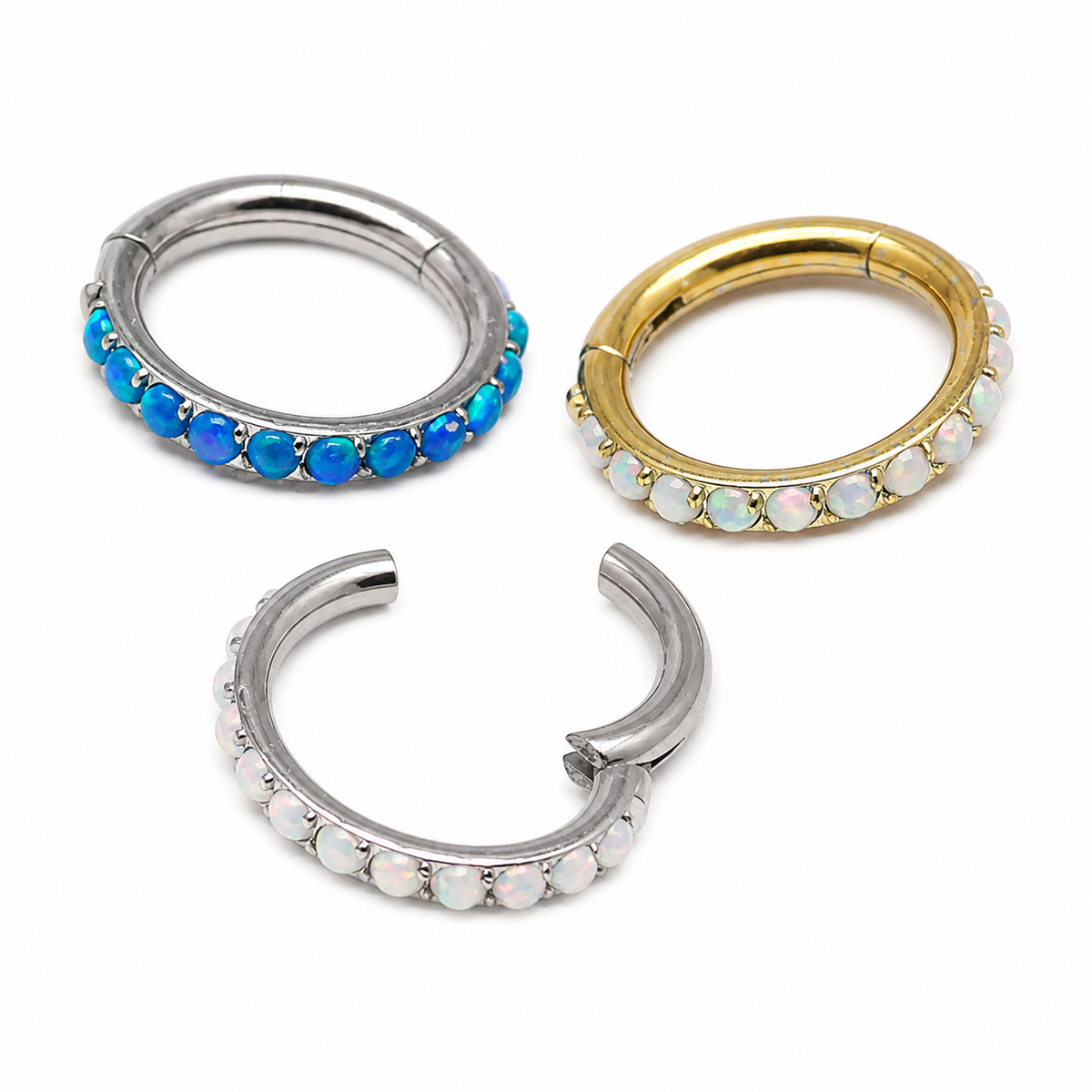 Opal Inlaid 6mm Clicker 16g