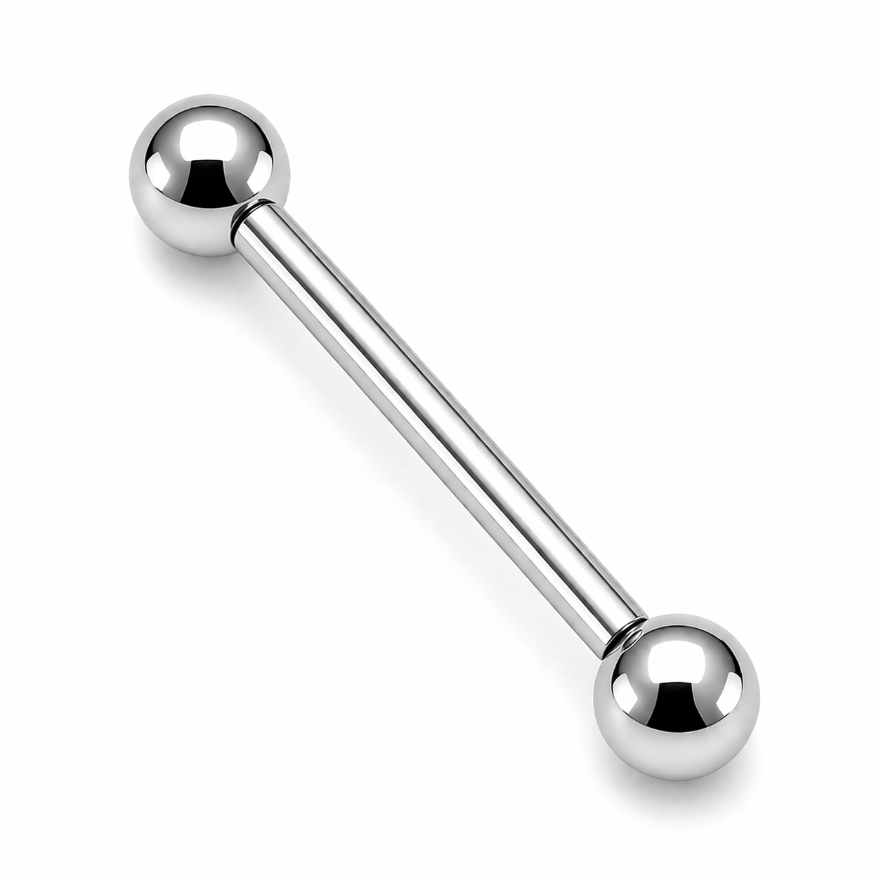 Push Fit Implant Titanium Basic Barbell by Body Clickers, industrial bar with 2mm diameter in 16g, 14g, and 12g gauges.