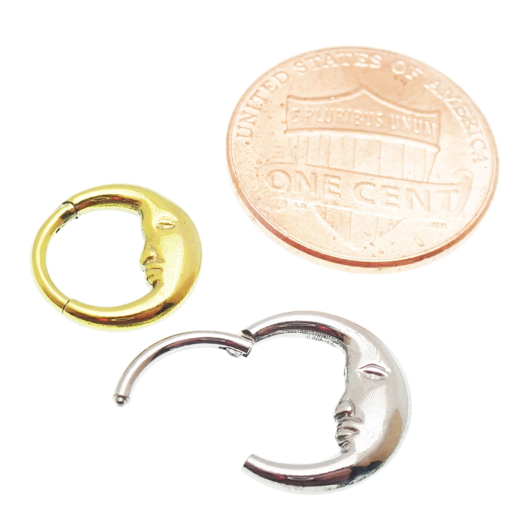 Titanium septum clicker jewelry by Body Clickers with 16g 8mm and 10mm daith and septum piercing, featuring a sleek design.