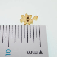 PVD Beaded Swirl Titanium Flatback/ Labret Piercing 18g, 16g, 14g