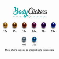 Implant Grade Titanium Teardrop Shaped Engraved Clicker- 16g 8mm