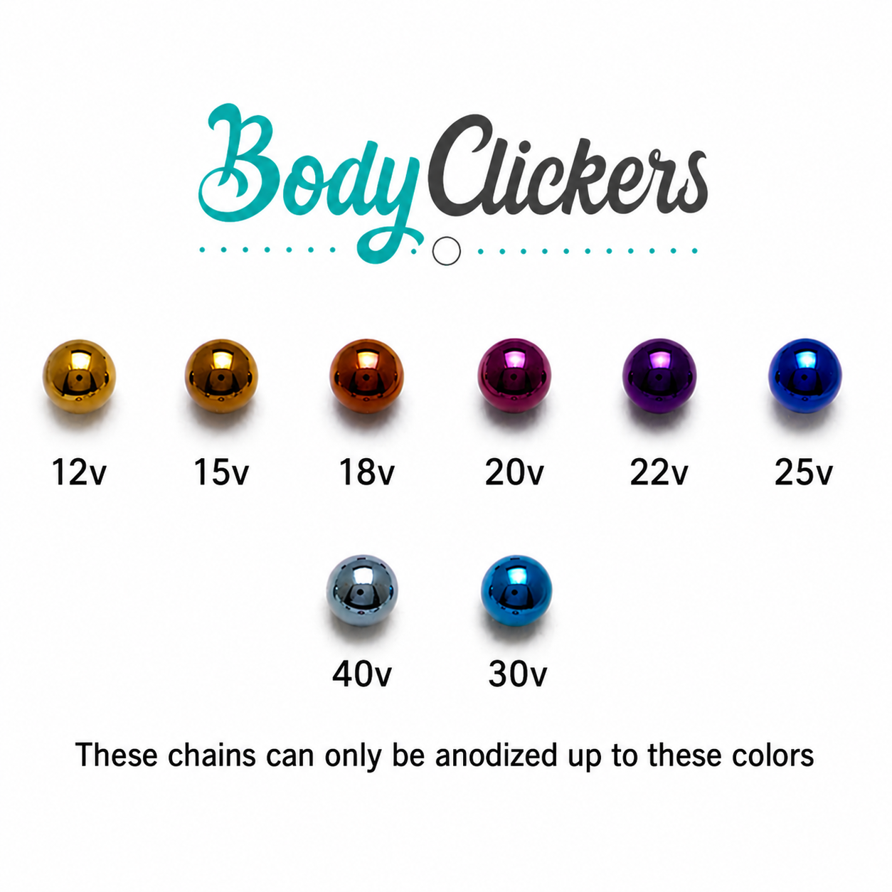 Implant Grade Titanium Teardrop Shaped Engraved Clicker- 16g 8mm