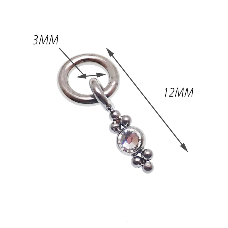 Titanium Add on Charms fits up to 10g clicker