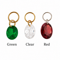 Colorful CZ implant grade ASTM F-136 charm for 12g Body Clickers body jewelry, adds style to piercings.