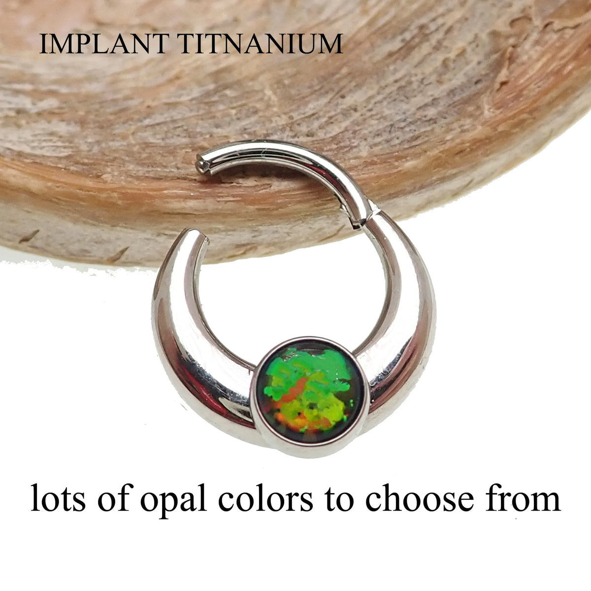 Implant Titanium Chunky Opal Clicker – 16G/14G