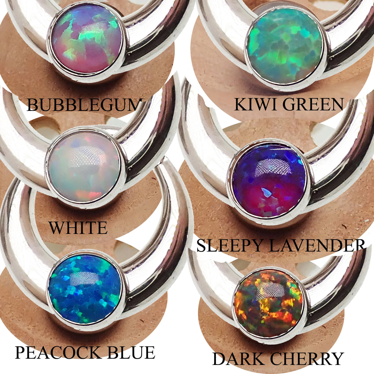 Implant Titanium Chunky Opal Clicker – 16G/14G
