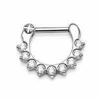 Swarovski Clear Crystal Crown Clicker 16g