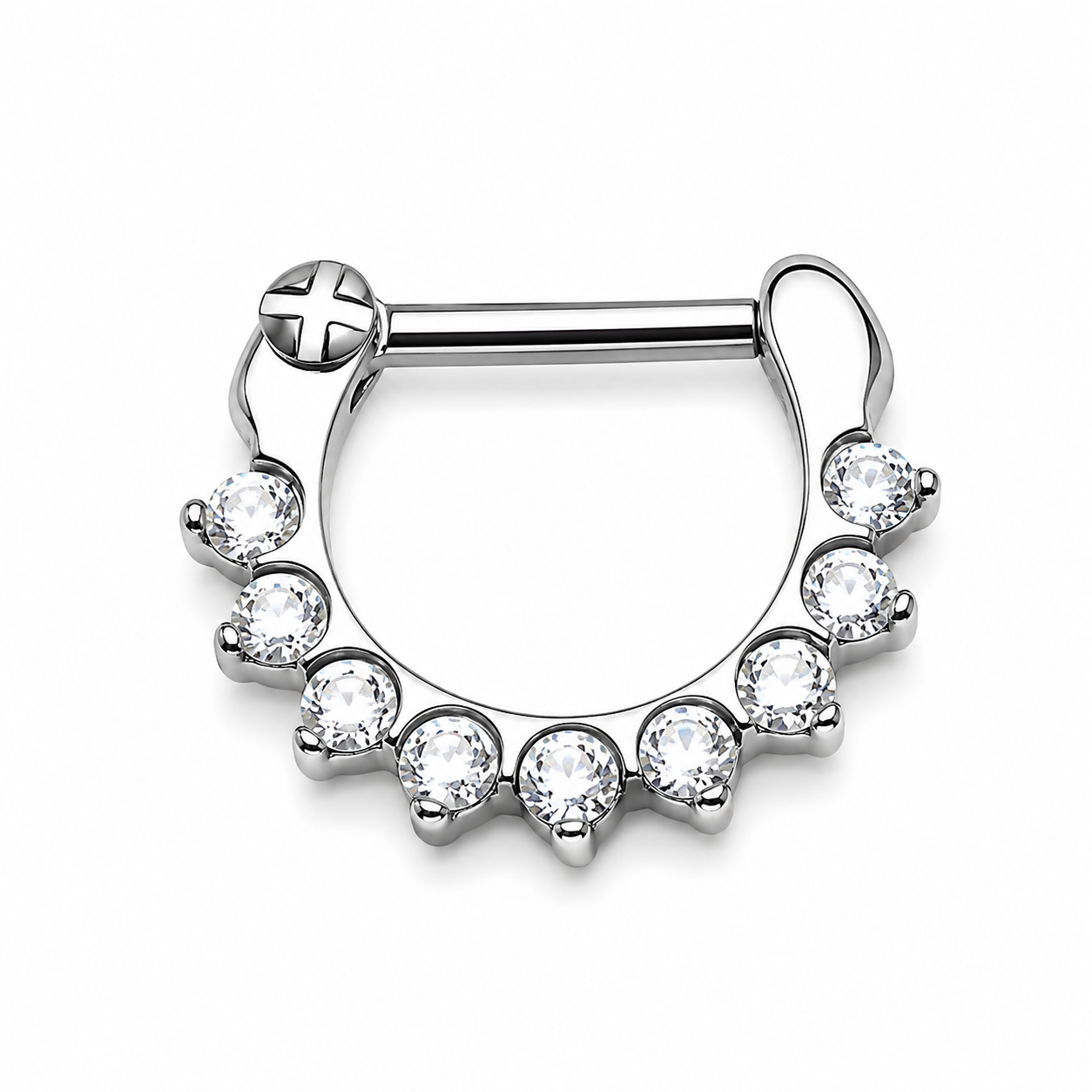 Swarovski Clear Crystal Crown Clicker 16g