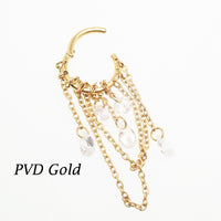 16g Multi Chain Unique Design clicker, Implant Grade Titanium Clicker 8mm 10mm