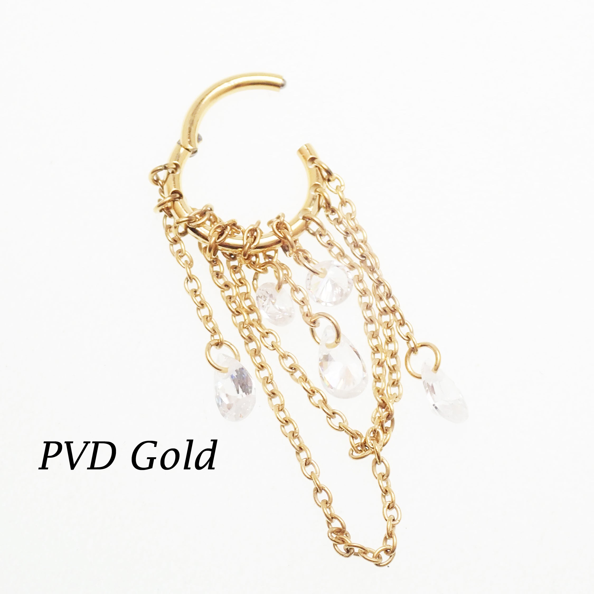 16g Multi Chain Unique Design clicker, Implant Grade Titanium Clicker 8mm 10mm