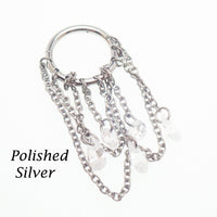 16g Multi Chain Unique Design clicker, Implant Grade Titanium Clicker 8mm 10mm