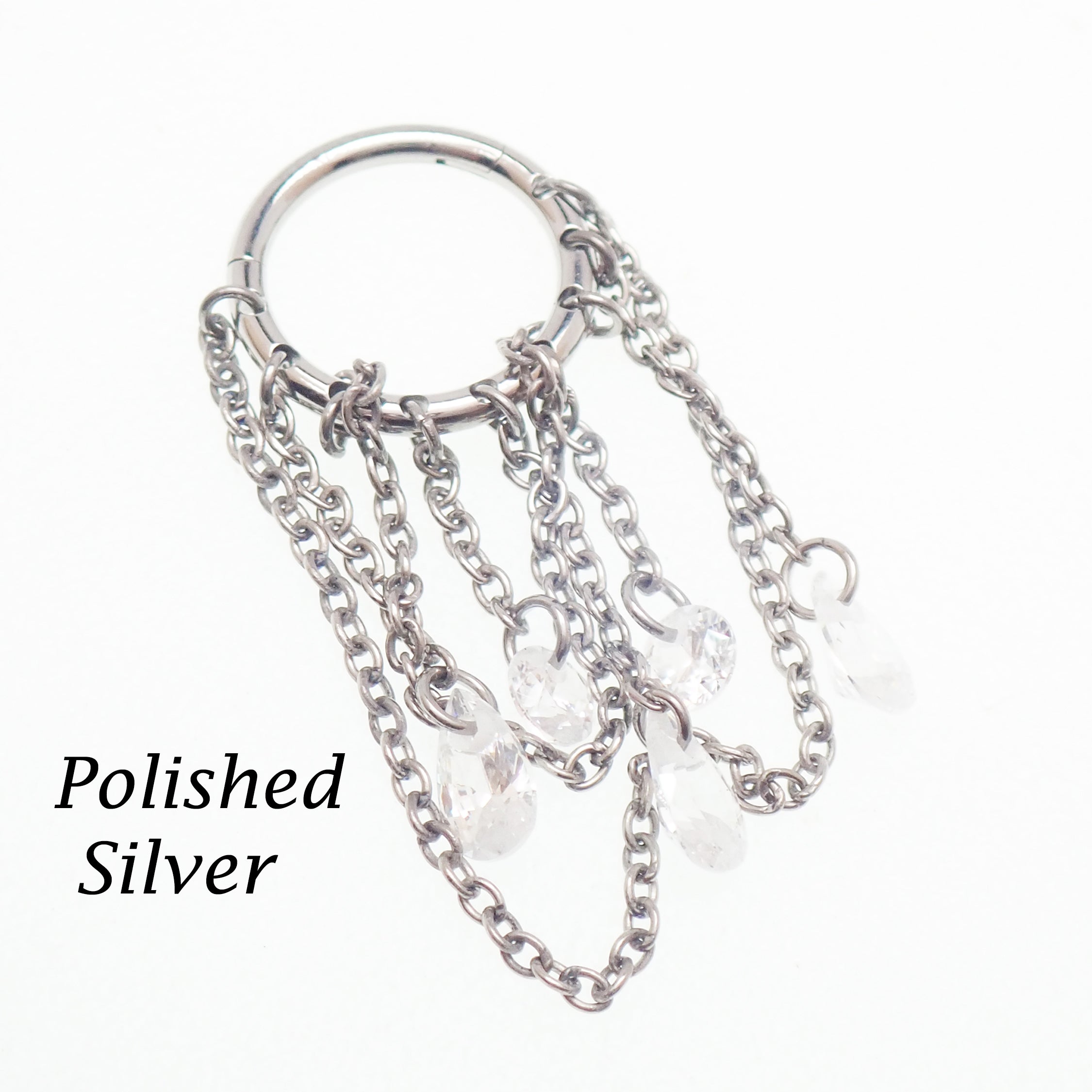 16g Multi Chain Unique Design clicker, Implant Grade Titanium Clicker 8mm 10mm