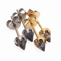 Implant Titanium Tourmalated Quartz Earrings 20g Pair
