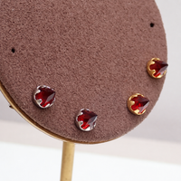 Implant Titanium Garnet Earrings 20g Pair