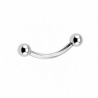 Basic Titanium Push Fit Curve with Balls 14g, 16g, 18g
