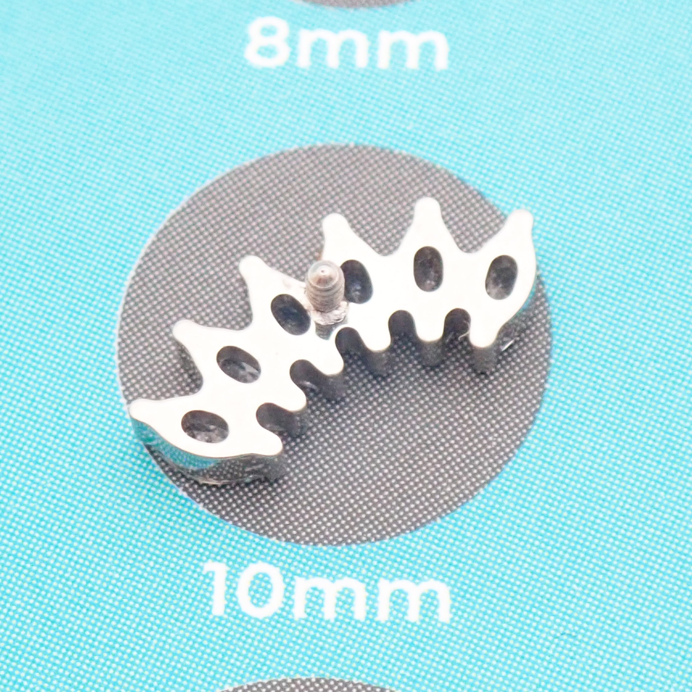 Helix Curve Titanium Flatback Labret Piercing
