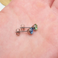 Implant Titanium CZ Earrings Pair 20g- CZ Color Options