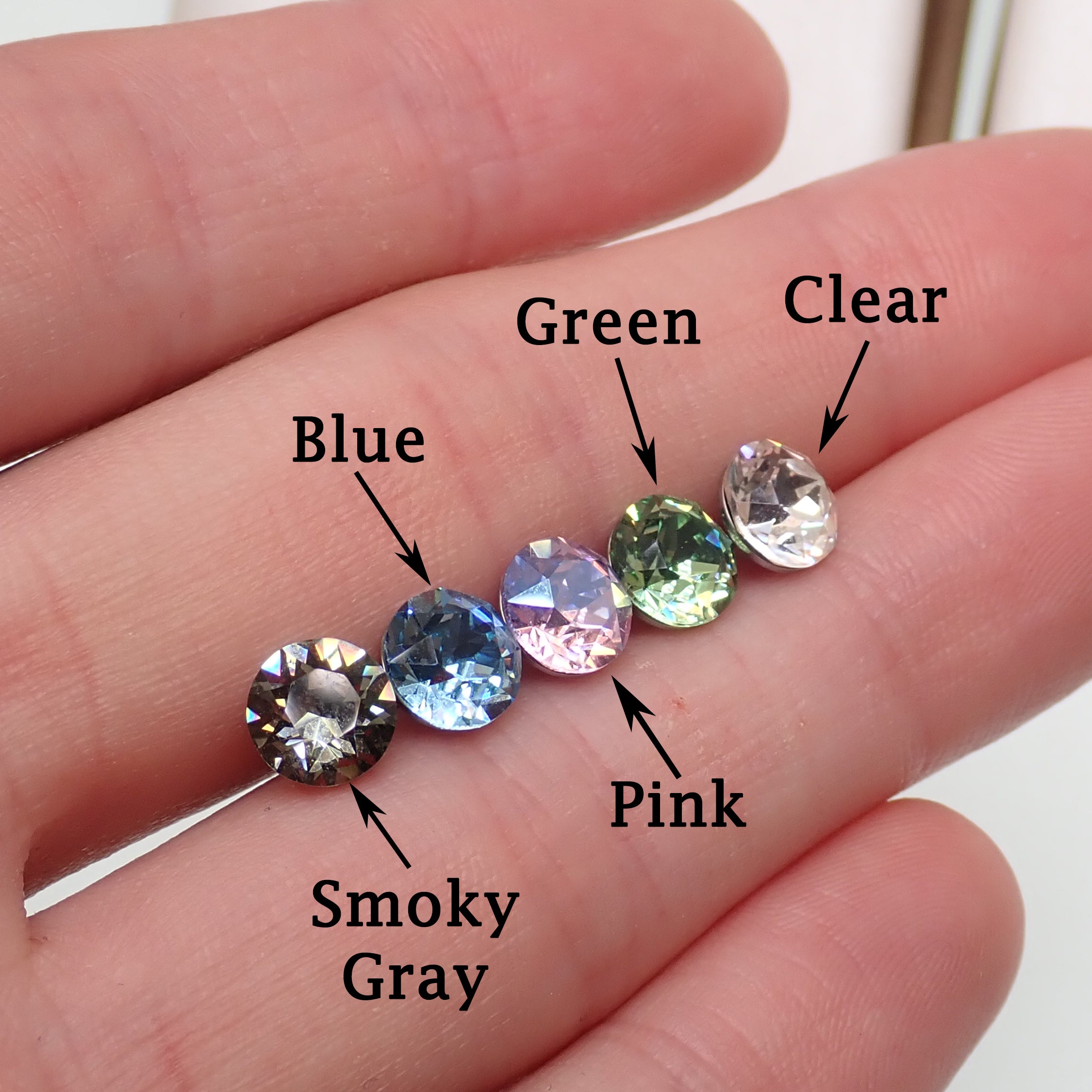 Implant Titanium CZ Earrings Pair 20g- CZ Color Options