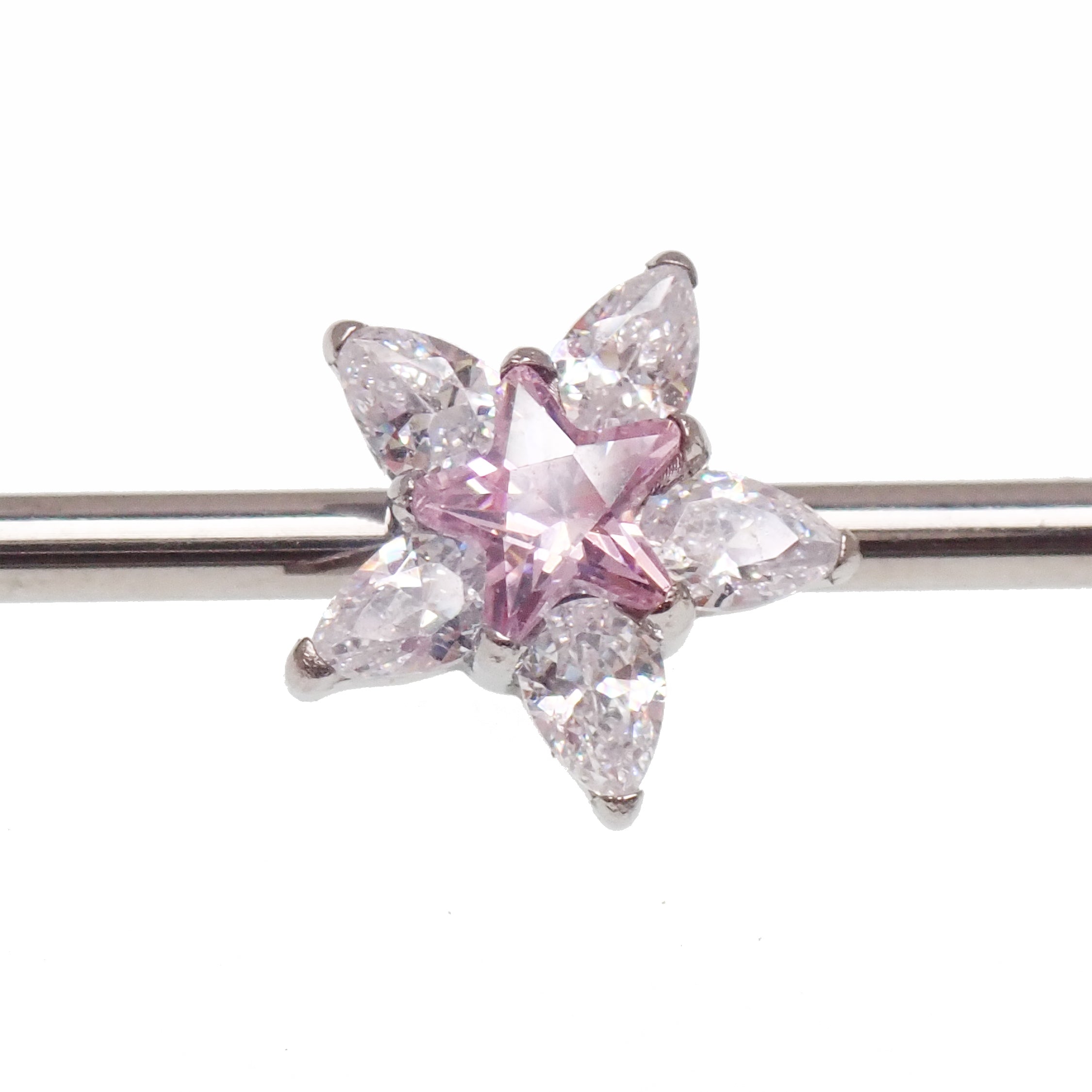 Implant Grade Titanium CZ Star Industrial Piercing
