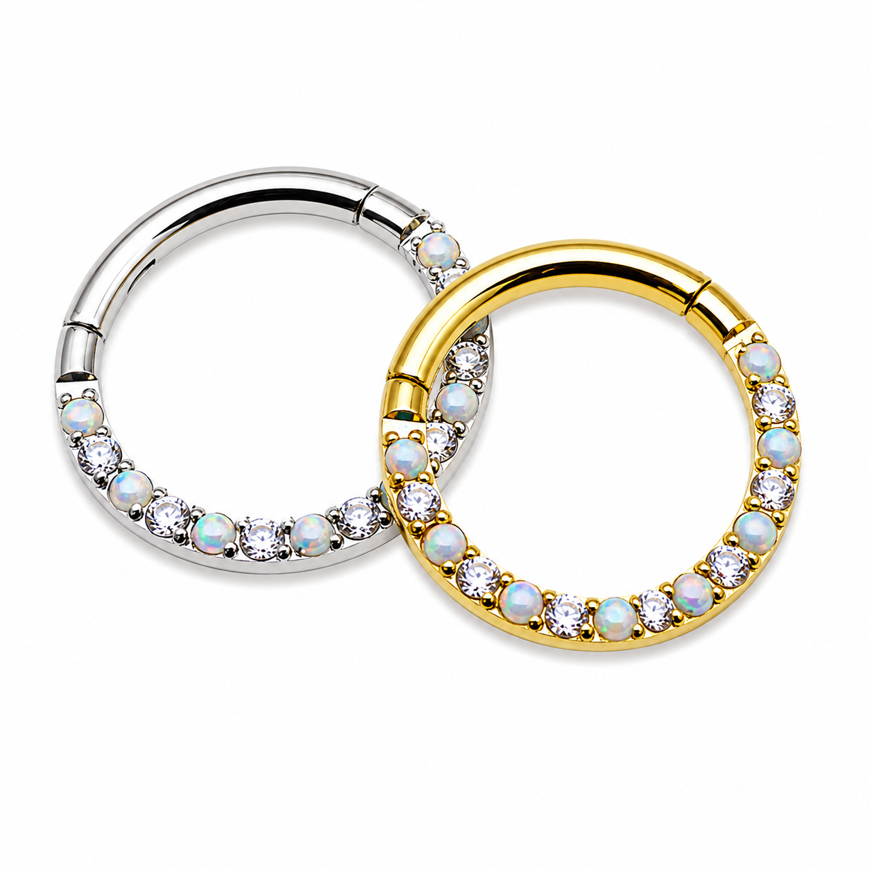 Titanium Opal & Crystal Clicker 16g