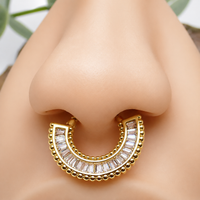 16g Clicker CZ Stones daith septum