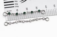 Titanium & CZ Add on Piercing Chain 32mm or 38mm