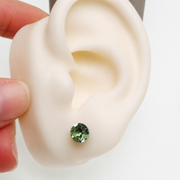 Implant Titanium CZ Earrings Pair 20g- CZ Color Options