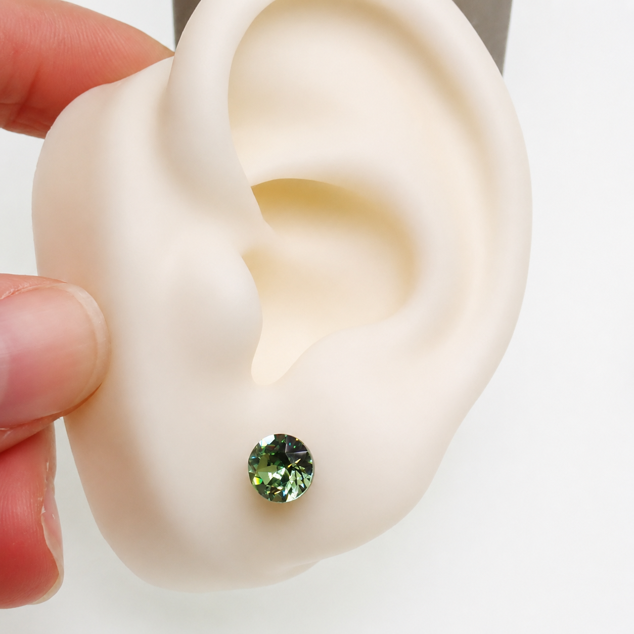 Implant Titanium CZ Earrings Pair 20g- CZ Color Options