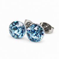 Implant Titanium CZ Earrings Pair 20g- CZ Color Options