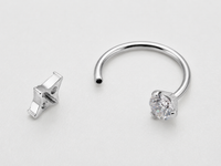 16g Titanium Horsehoe Ring