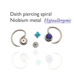 Niobium Daith Spiral 16g add own top design