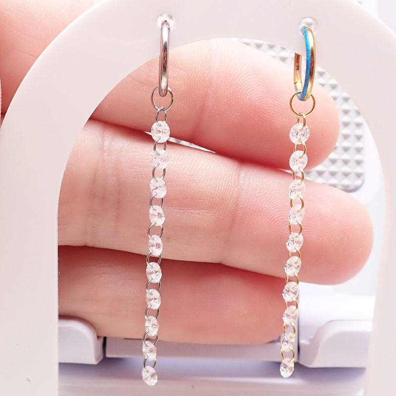 CZ Charm Add-On  Fits 12G  Implant Grade ASTM F-136