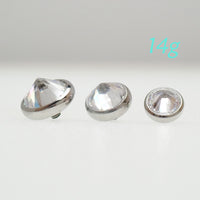 14g/1.2mm thread Internally Threaded CZ top