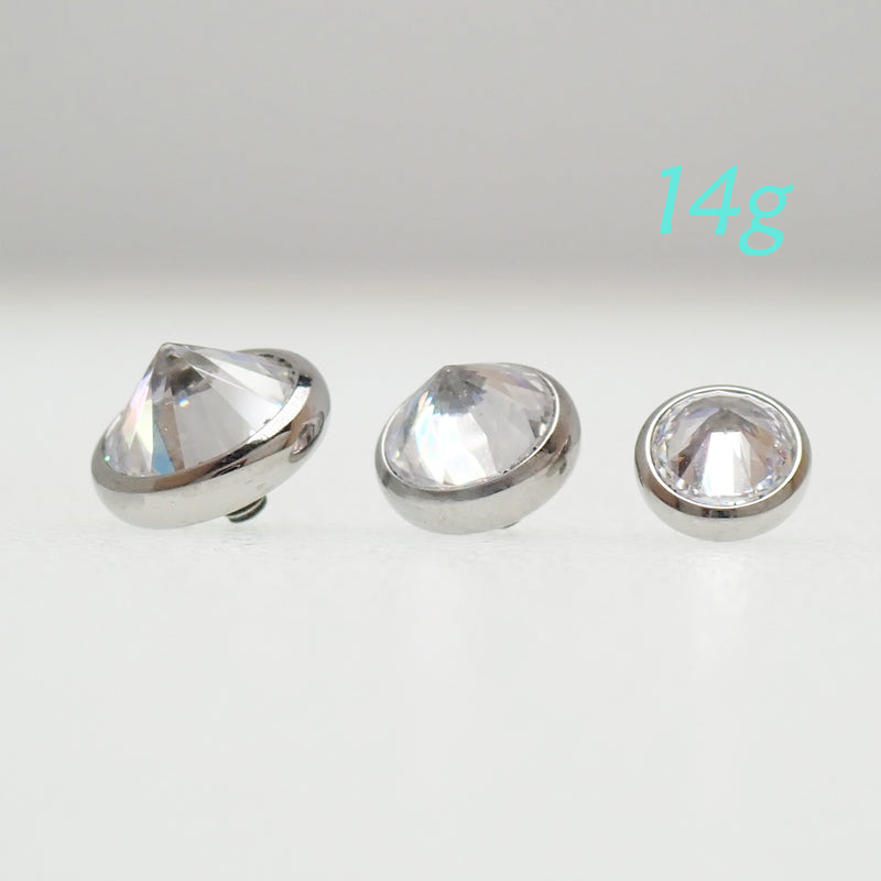 14g/1.2mm thread Internally Threaded CZ top
