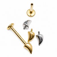 Devils Horns Helix Titanium Flatback 18g, 16g, 14g