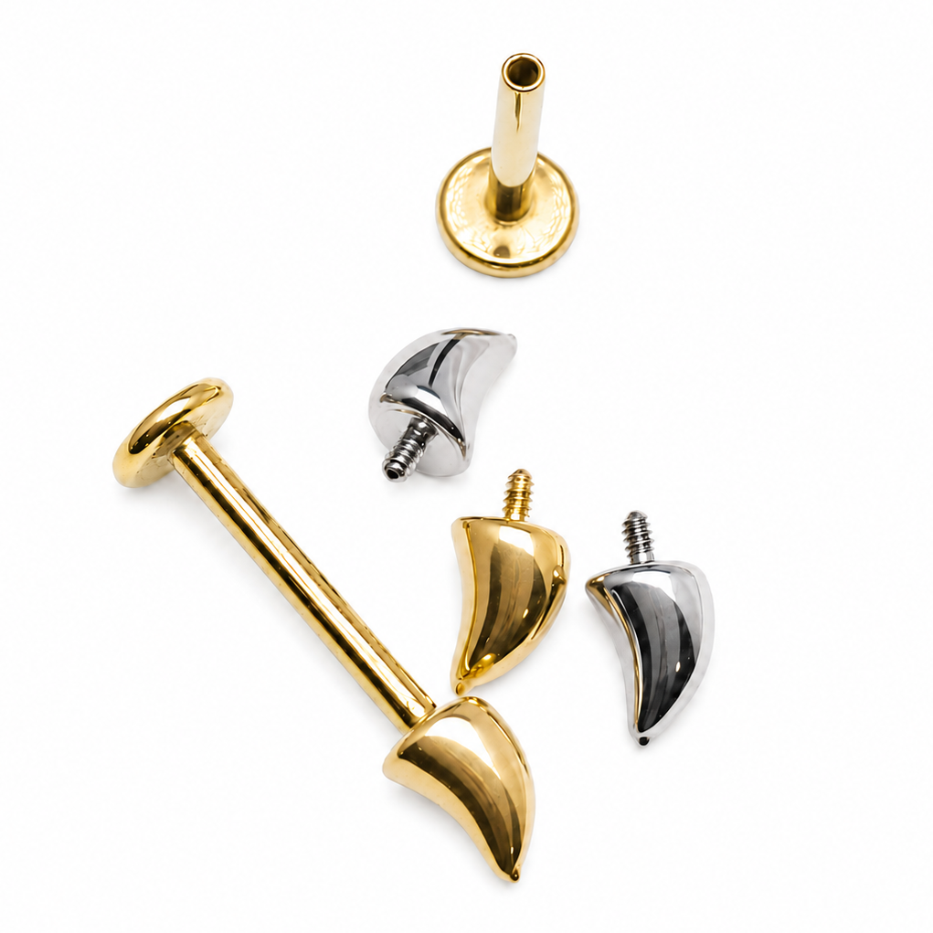 Devils Horns Helix Titanium Flatback 18g, 16g, 14g