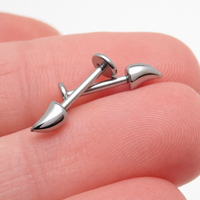 Devils Horns Helix Titanium Flatback 18g, 16g, 14g