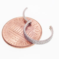 Implant Grade Titanium Double Row CZ Conch, Helix Clicker- 16g 12mm