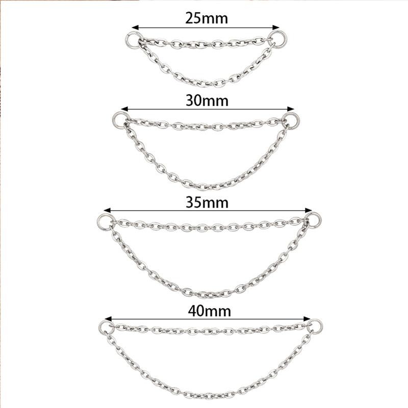 Double Titanium Add On piercing Chain