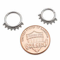 Beaded Titanium Clicker 16g