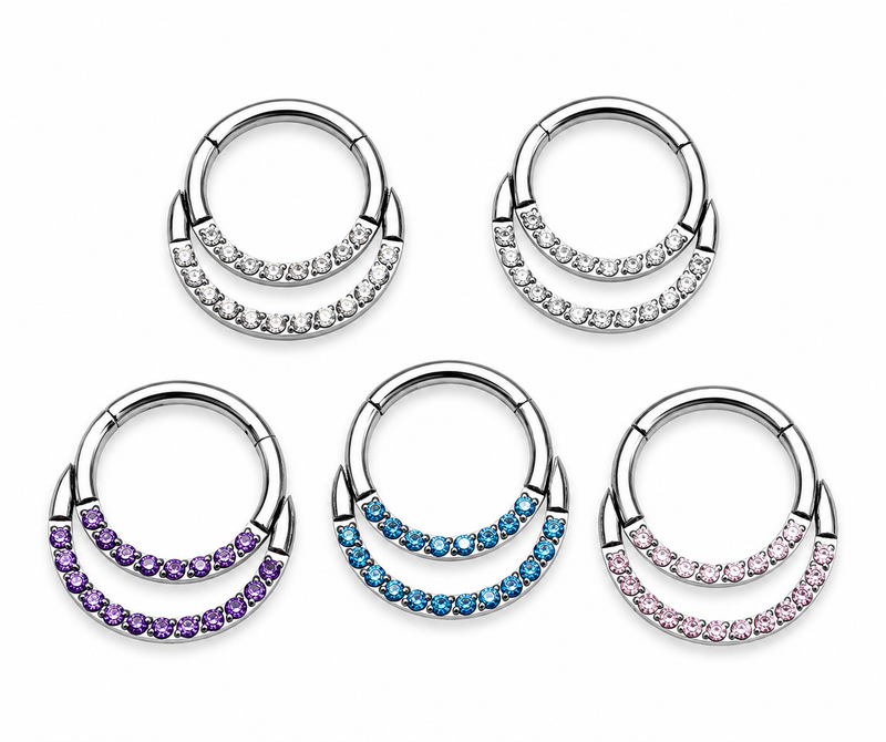 double septum daith clicker titanium 16g 